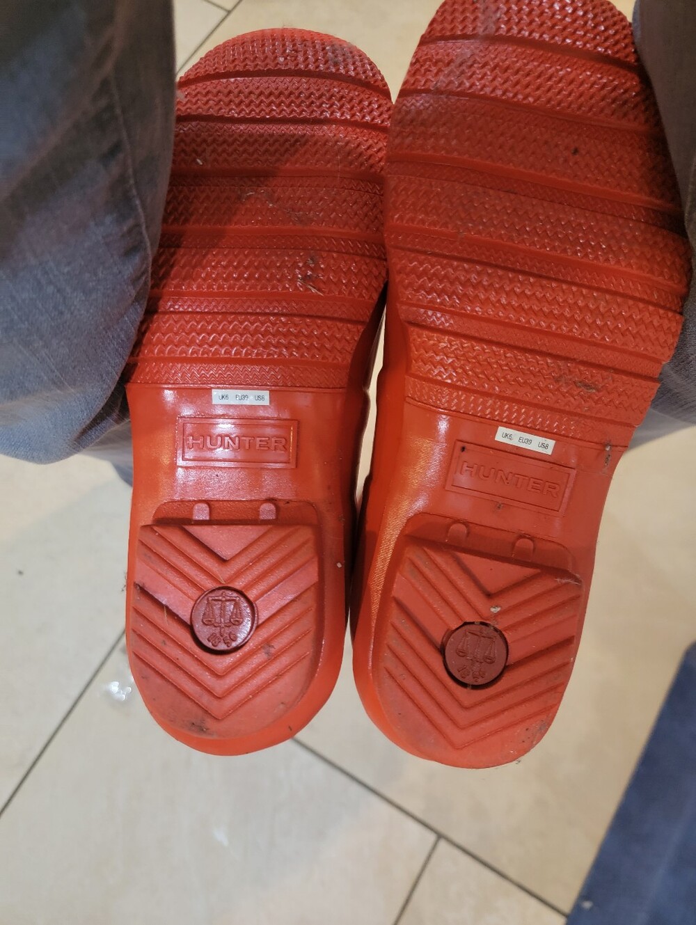 Hunter Tall Rain Boots Orange - Picture 3 of 3